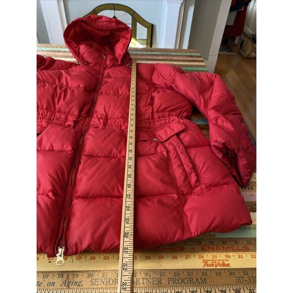 Lands' End Jacket Womens 2X Red Down Hooded Puffer Coat Insulated Warm Classic - Picture 13 of 15